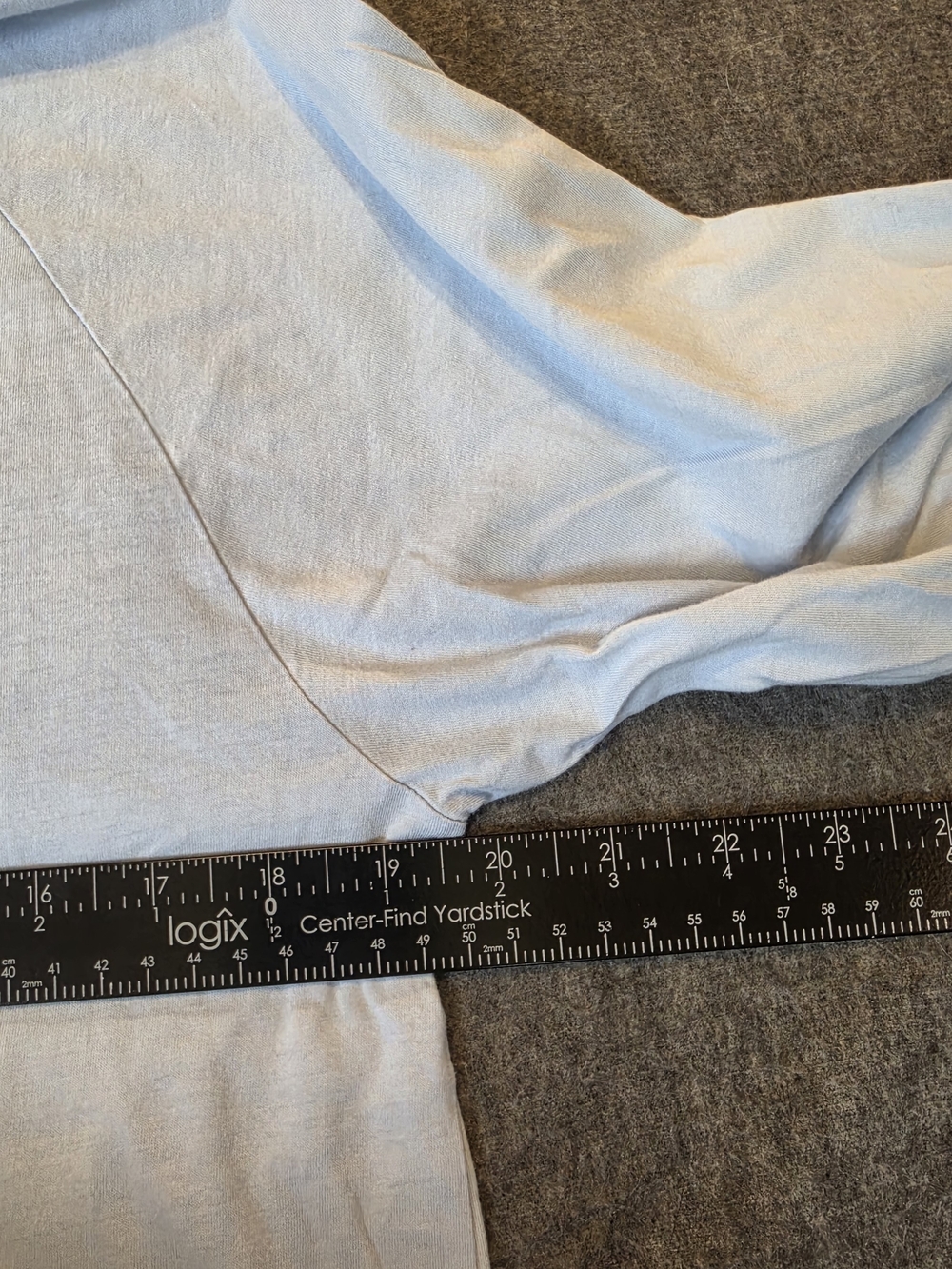 The Vermont Country Store Long-Sleeve Knit Turtleneck Nightgown Medium Blue - Picture 5 of 11